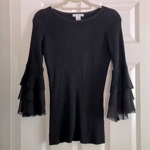 Black cotton Design Story sweater with beautiful sleeves